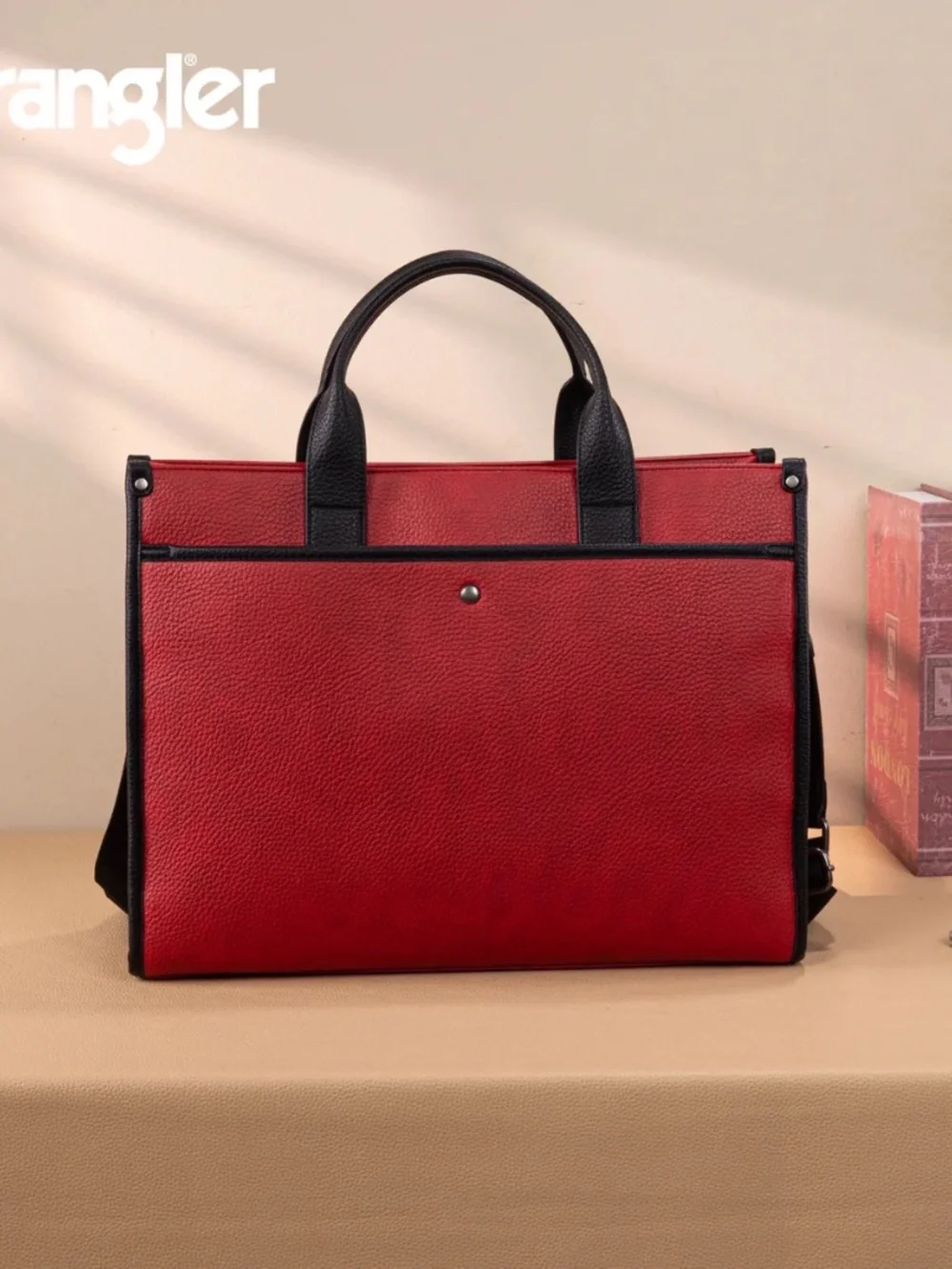 Wrangler Carry-All Large Tote Work Tote/Crossbody - Red